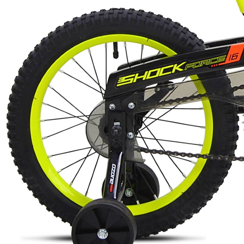 16" Ozone 500 Shock Force Yellow, Replacement Rear Wheel