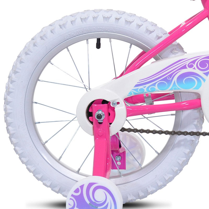 14" Ozone 500 Blaze Pink White, Replacement Rear Wheel