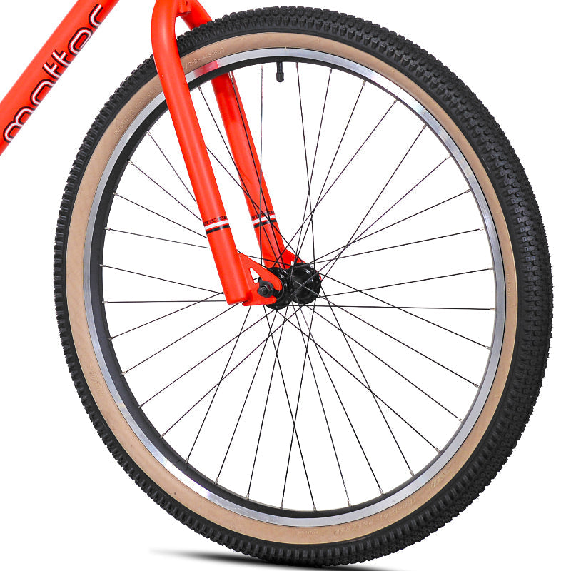 27.5" Thruster Dark Matter Satin Neon Red, Front Wheel