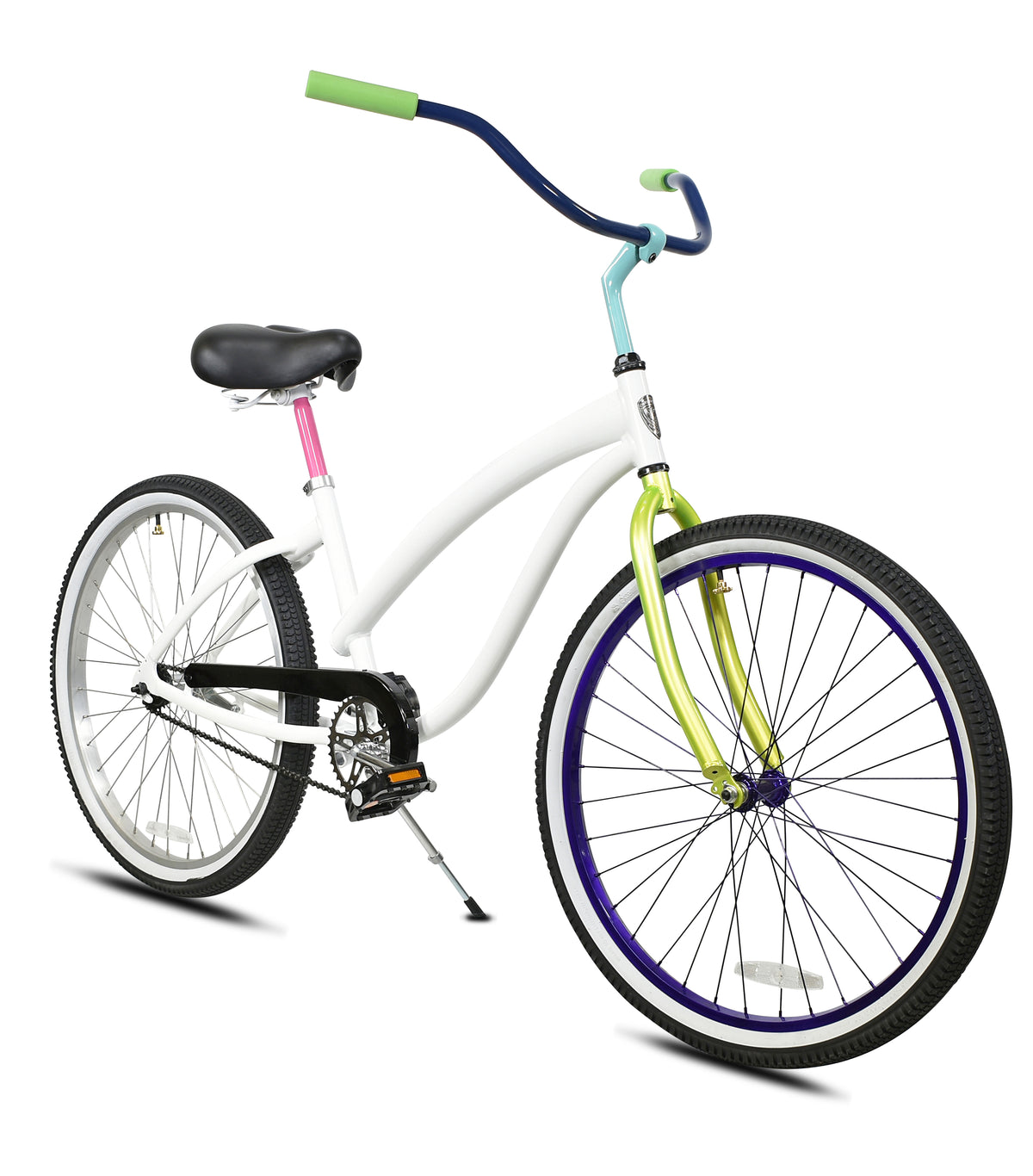 26" Villy Custom Cruiser | Single Speed | White - (Refurbished) | Cruiser Bike for Women Ages 13+