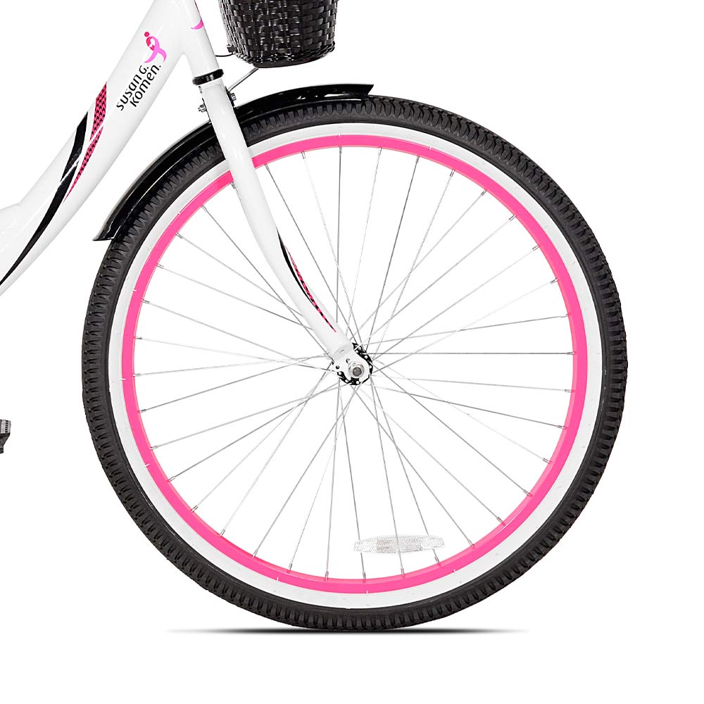 26" Susan G. Komen Cruiser (White), Replacement Front Wheel