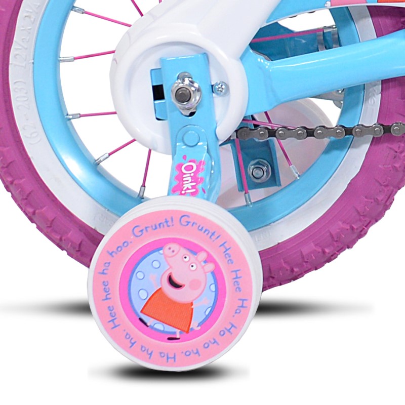 peppa fahrradhelm 12" Peppa Pig Pinwheel Blue, Replacement Training Wheel (Set)