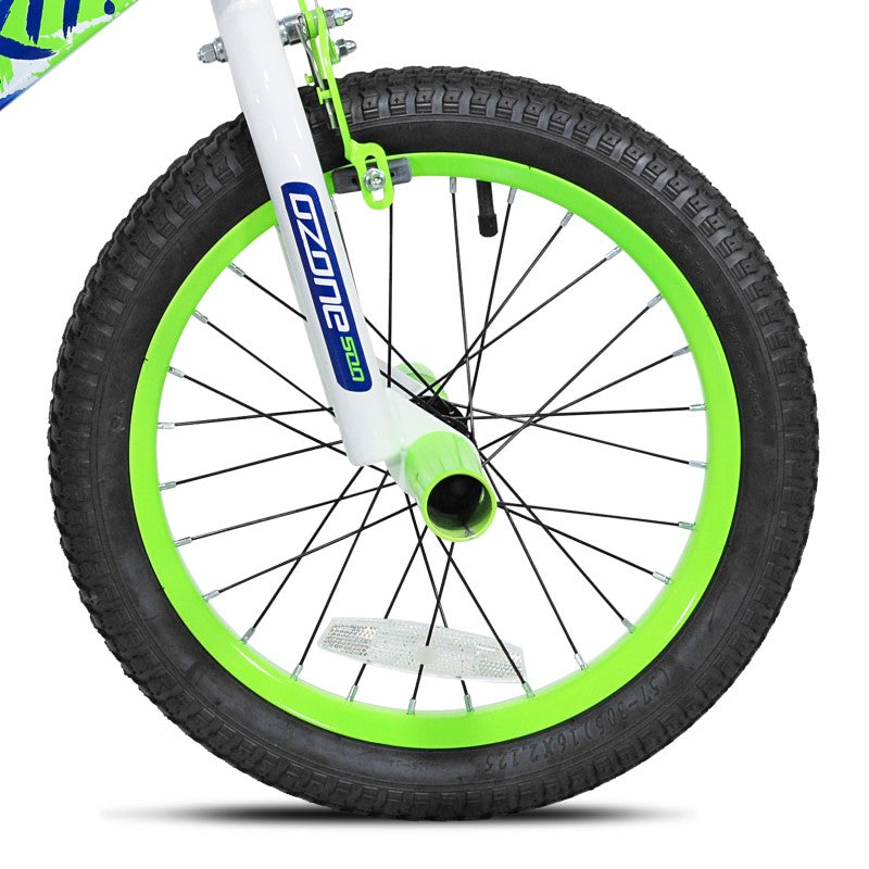 16" Ozone 500 Kick It Green Blue White, Replacement Front Wheel