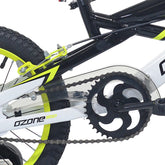 16" Boy's Ozone 500 Kick It Black White Yellow, Replacement Chainguard