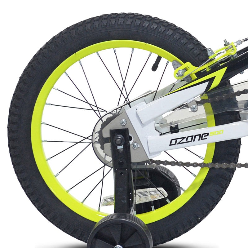 16" Boy's Ozone 500 Kick It Black White Yellow, Replacement Rear Wheel