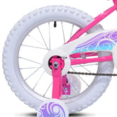 14" Ozone 500 Blaze Pink White, Replacement Rear Wheel