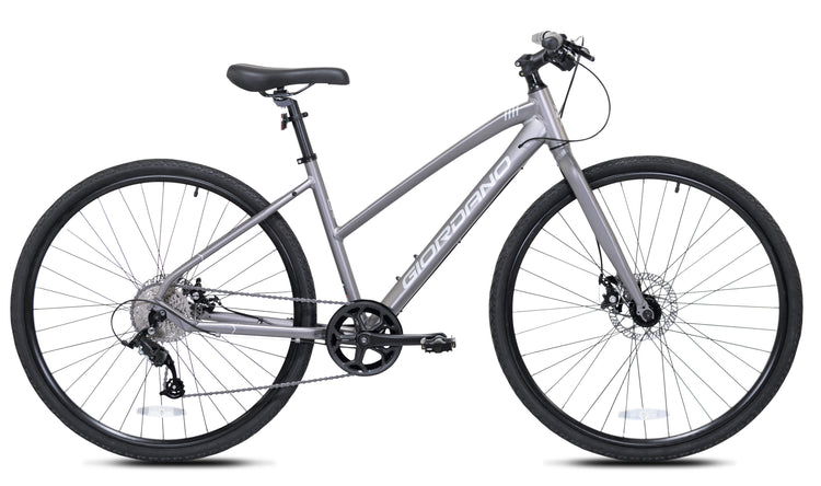 700c Giordano® H1 Hybrid Bike, Grey (Refurbished) | Hybrid Commuter Bike