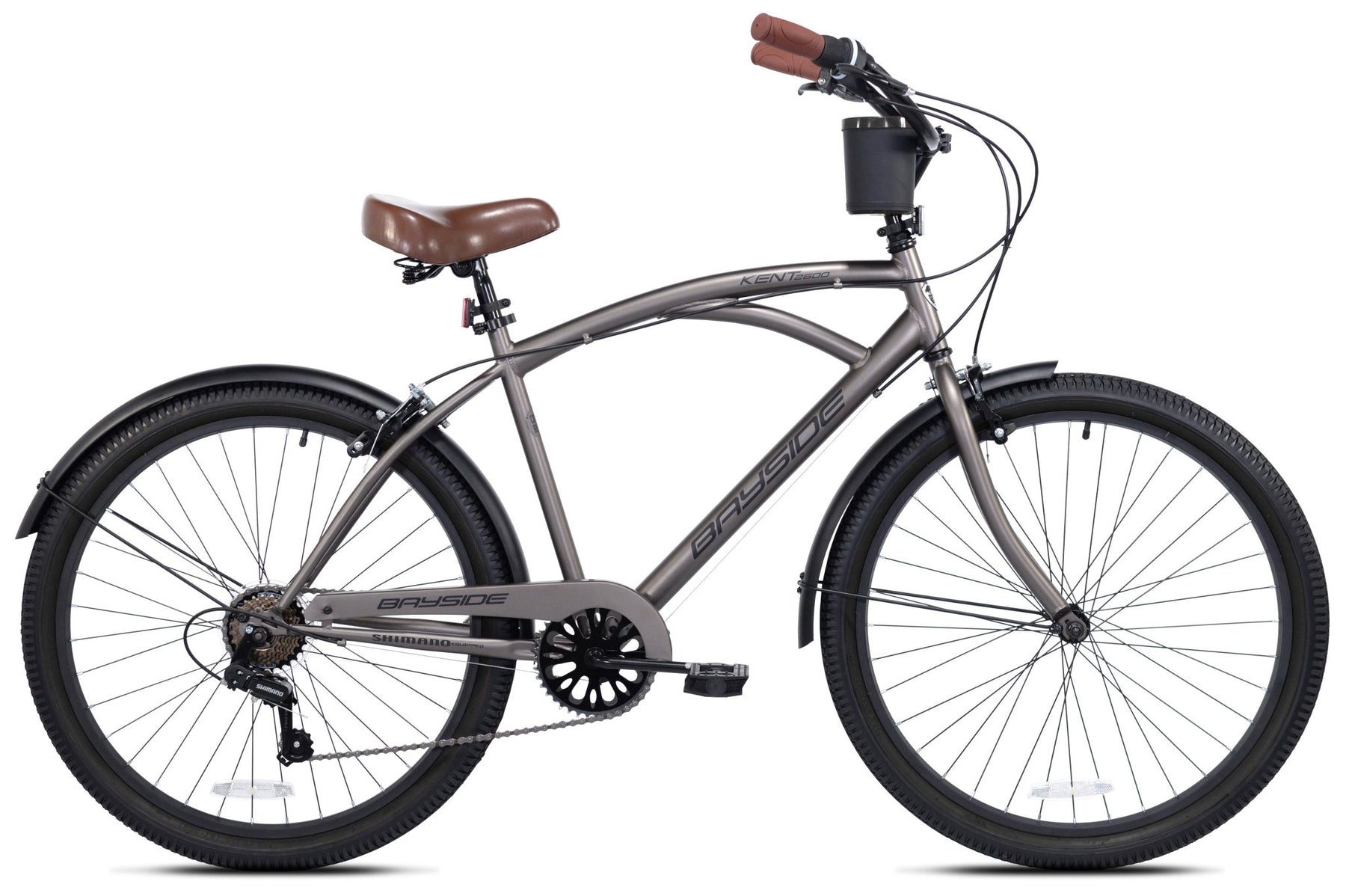 26" Kent Bayside, Grey - (Refurbished) | Cruiser Bike for Men Ages 13+