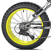 20" Jeep Fat Tire 4.0 Yellow Silver, Replacement Rear Wheel