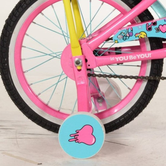 16" LMM Pink Blue, Replacement Training Wheel (Set)