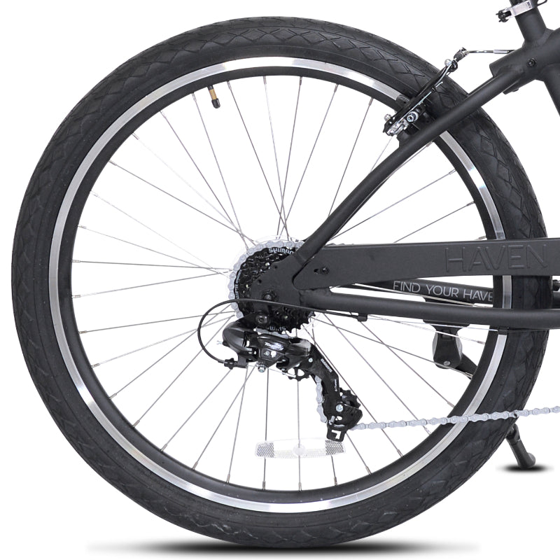 26" Haven Inlet 7 Matte Total Eclipse, Rear Wheel