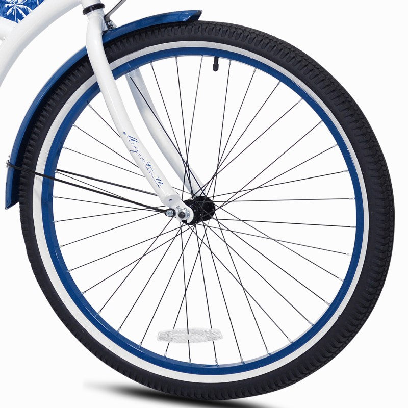 26" Margaritaville White/Blue, Replacement Front Wheel