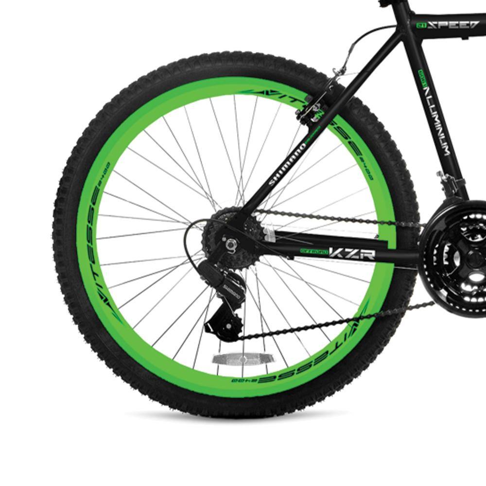 Rear Wheel Black and Green