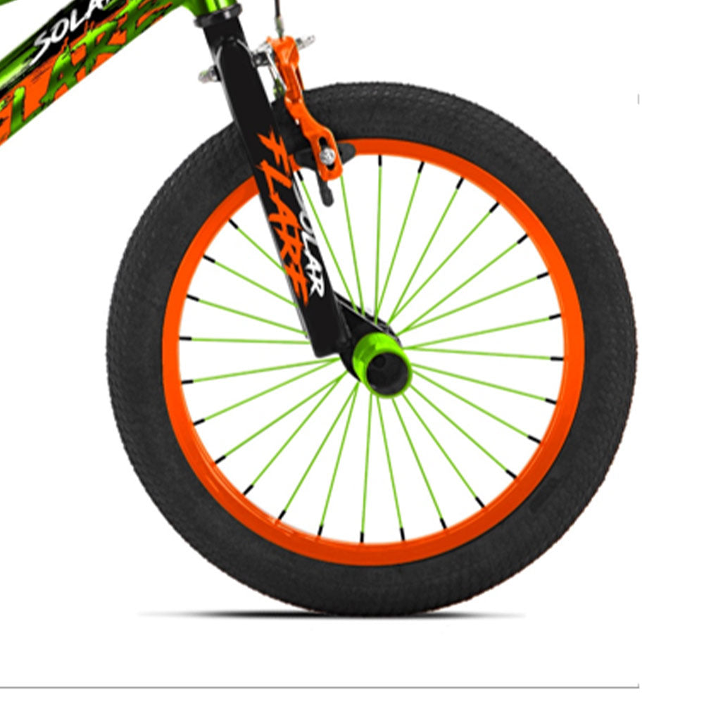 16" Avigo Solar Flare (Green-Orange), Replacement Front Wheel